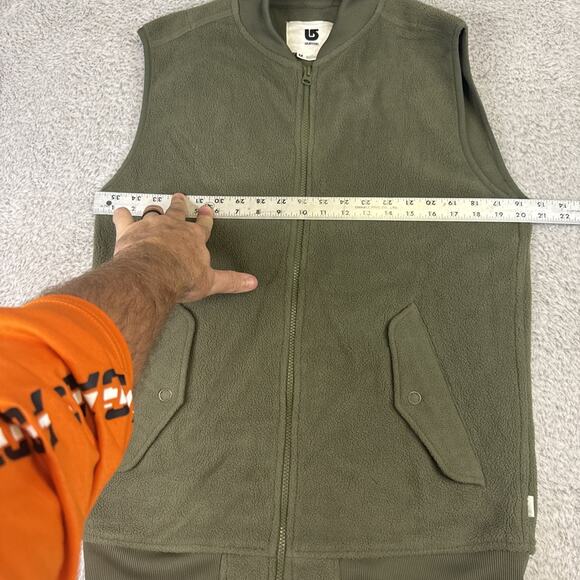 Burton Light Phase Hybrid fleece vest olive green Size M - Picture 7 of 9